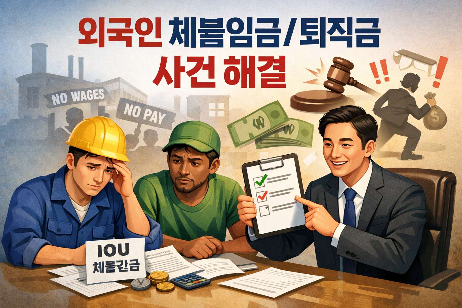 외국인 임금/퇴직금 사건 다수 해결
